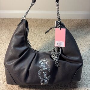 NWT Juicy Couture Juicy Crown Hobo Bag Chocolate Brown Y2K Ring Charm Purse